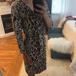 Leopard wrap dress